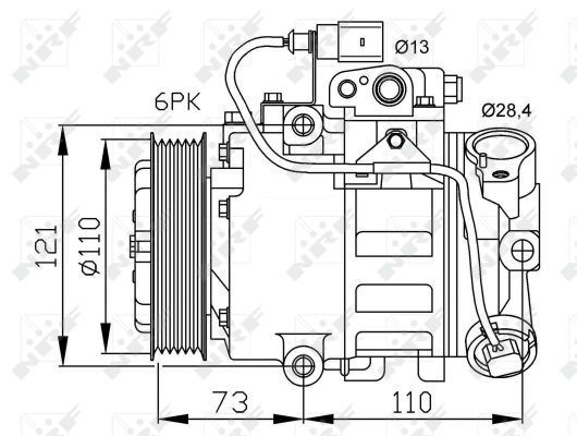 Compresseur de climatisation VW Fox 1.2 pour réparer une clim en panne