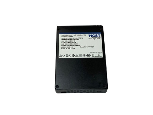 HGST HUSPR3216ADP301 SN100 NVME SSD 1600GB 1.6TB 2.5" 0T00837 - Afbeelding 3 van 4