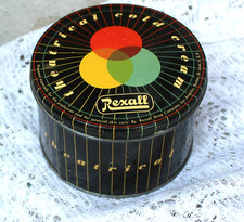 Vintage 1940 s Graphic Rexall Drugs Theatrical Cold Cream Tin