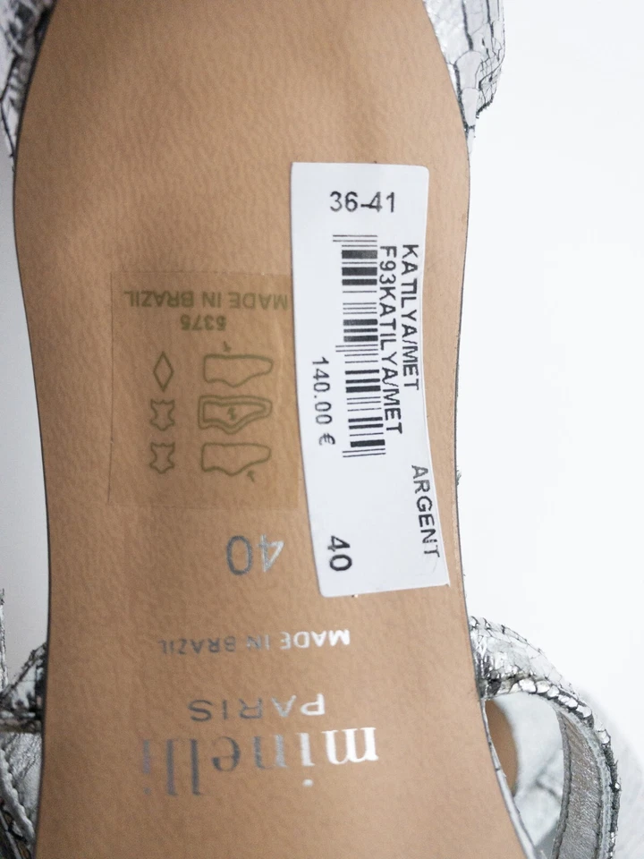 Minelli Mujer Sandalia Tacones Altos Zapatos de Verano Talla 40 Eu Tipo 16999-95 - Imagen 4 de 4