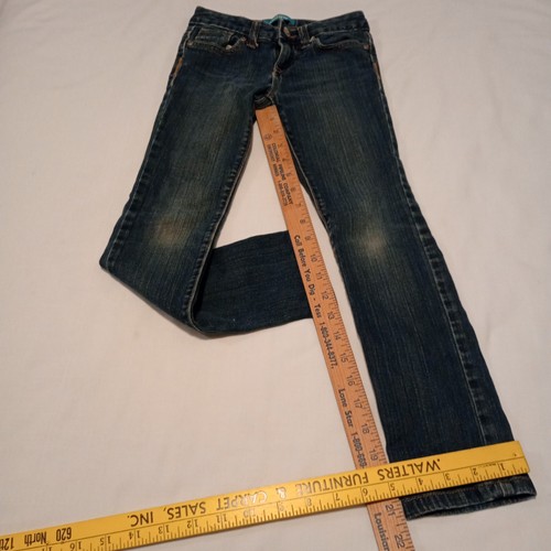 Old Navy Girls Skinny Jeans Size 7 Slim Blue Denim Adjustable Elastic Bands, EUC - Picture 5 of 12
