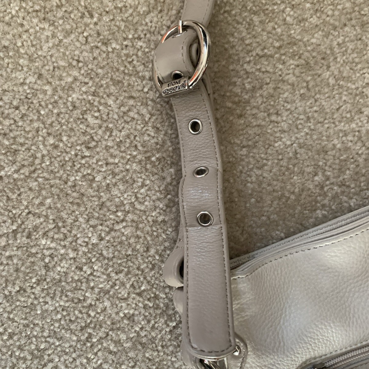 Stone Mountain Tan Soft Pebbled Leather Slingback Bag Stone Mountain Leather Exterior Beige Bags & Handbags for  main image 2
