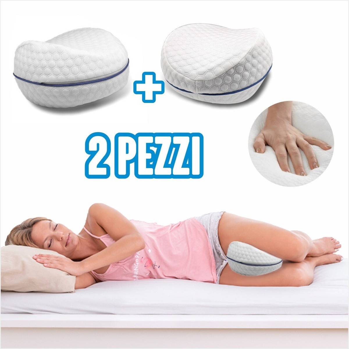 X CUSCINO PER GAMBE MEMORY FOAM SUPPORTO ORTOPEDICO GINOCCHIA