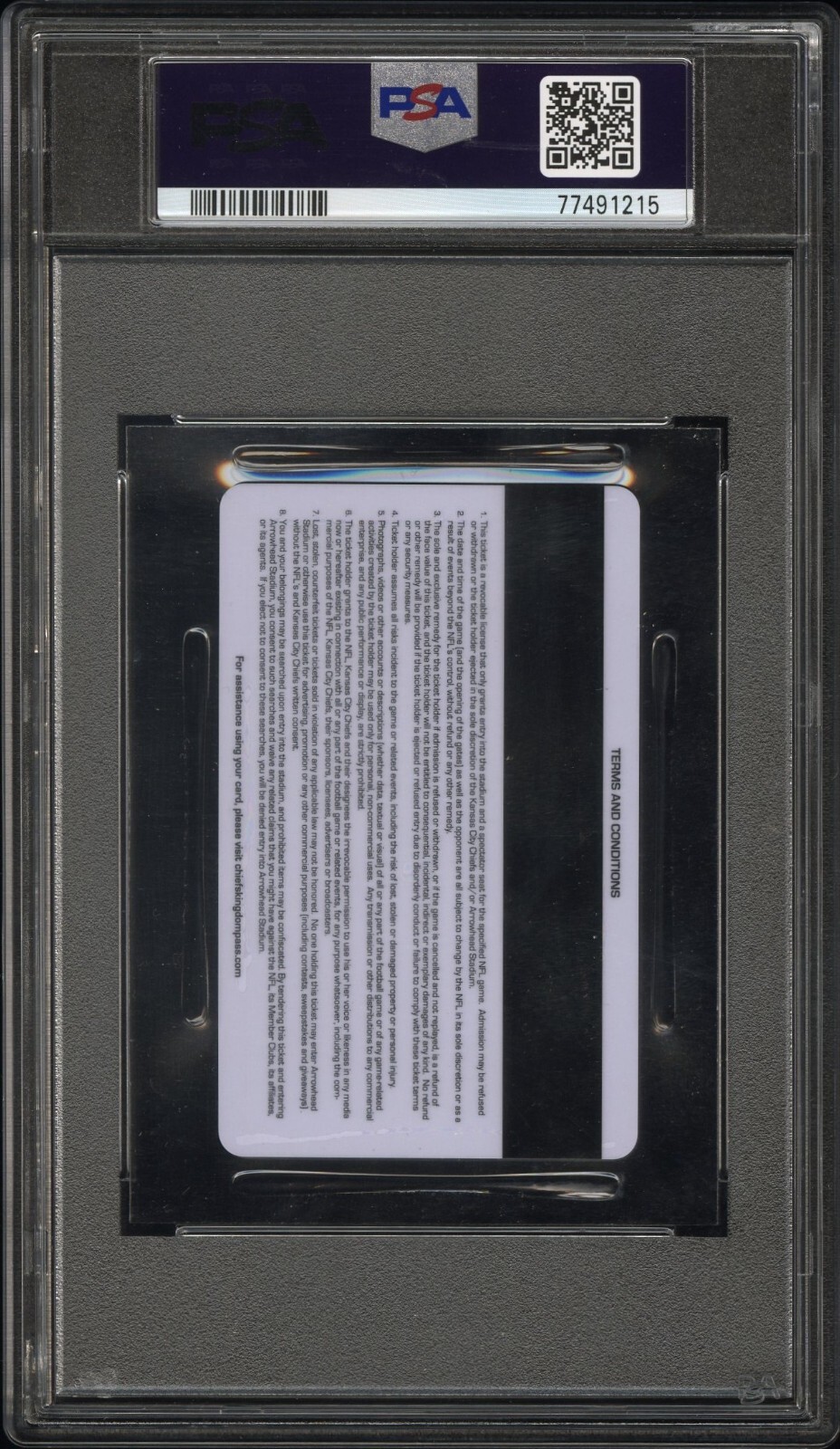 Chiefs Travis Kelce NFL Debut Season PSA Ticket Stub Card Pass Badge 9/15/2013  view 2