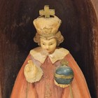 Religious Statue Infant Of Prague In Wooden Dome with Doors. Toriart, Italy. — photo 10