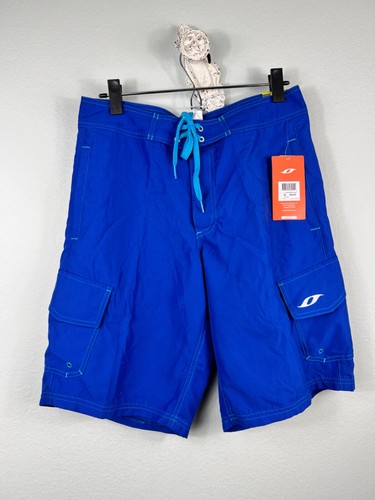 Oxide Men's Board Shorts Size 30 Blue Mesh Lined Trunks UPF 50 22" Length NEW - 第 1/11 張圖片