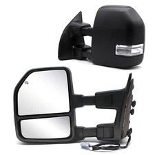 Towing Mirrors For 99-07 Ford F250 F350 Super Duty Power Heated LED Signal Light