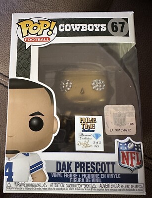 1/1 DAK PRESCOTT Funko Pop! Gold Metallic with Diamonds Only 1 EXIST RARE !!