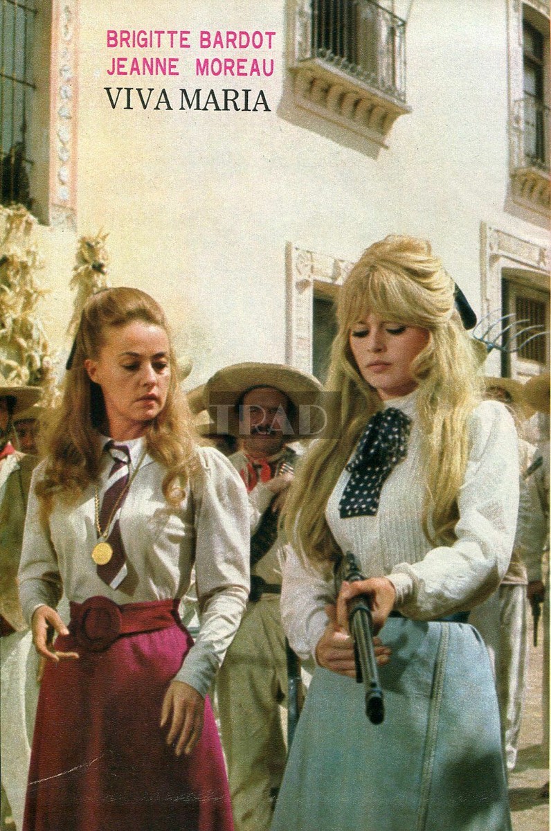 BRIGITTE BARDOT JEANNE MOREAU Viva Maria 1965 JPN Picture Clipping