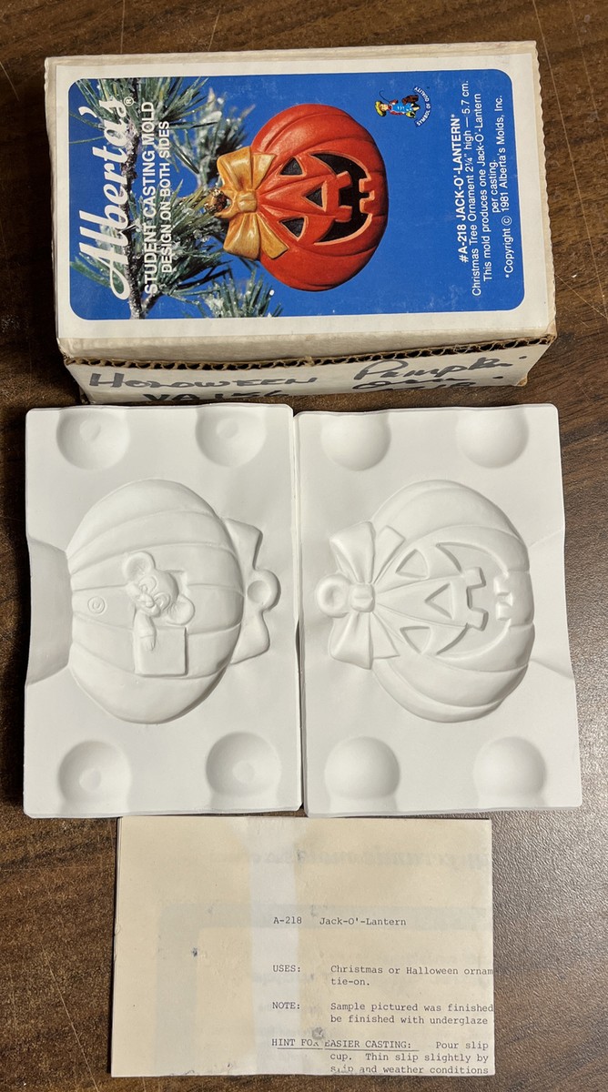 Vintage Alberta's Molds Ceramic Slip Casting Mold A-218 Jack-O