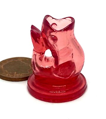 Miniatura per Casa Delle Bambole Doppio Pesce Vaso Arancione 1:12 Scala