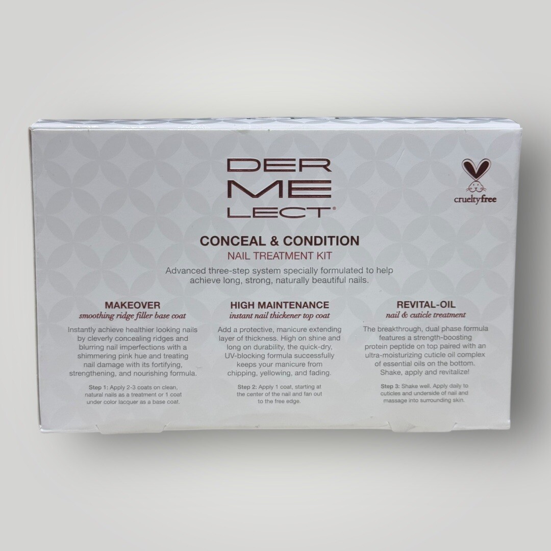 Dermelect 3-Piece Conceal and Condition Nail Treatment Kit RETAILS $48