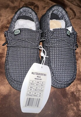 Hey Dude Wally Toddler Sport Mesh Black Slip On Shoes US  display picture 1