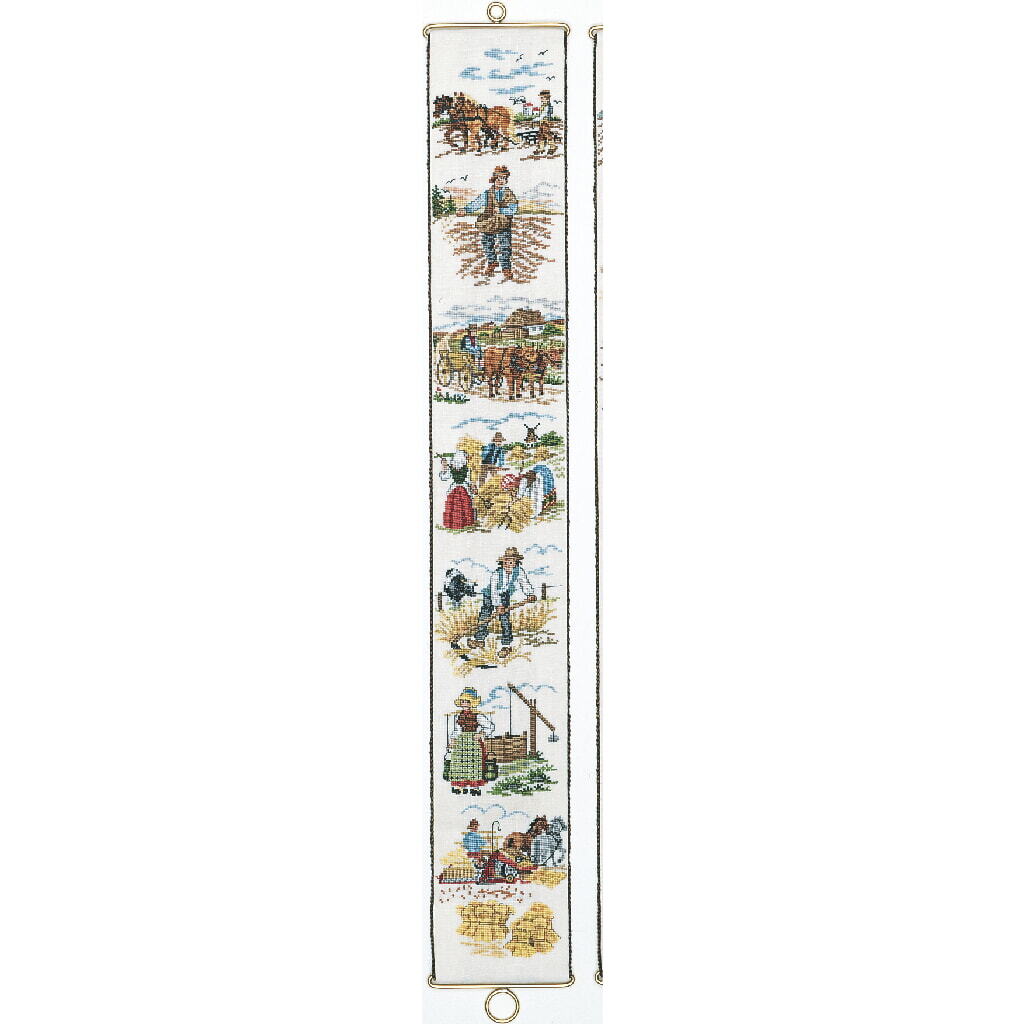 Eva Rosenstand counted cross stitch kit ""Farming"", 14x100cm, DIY