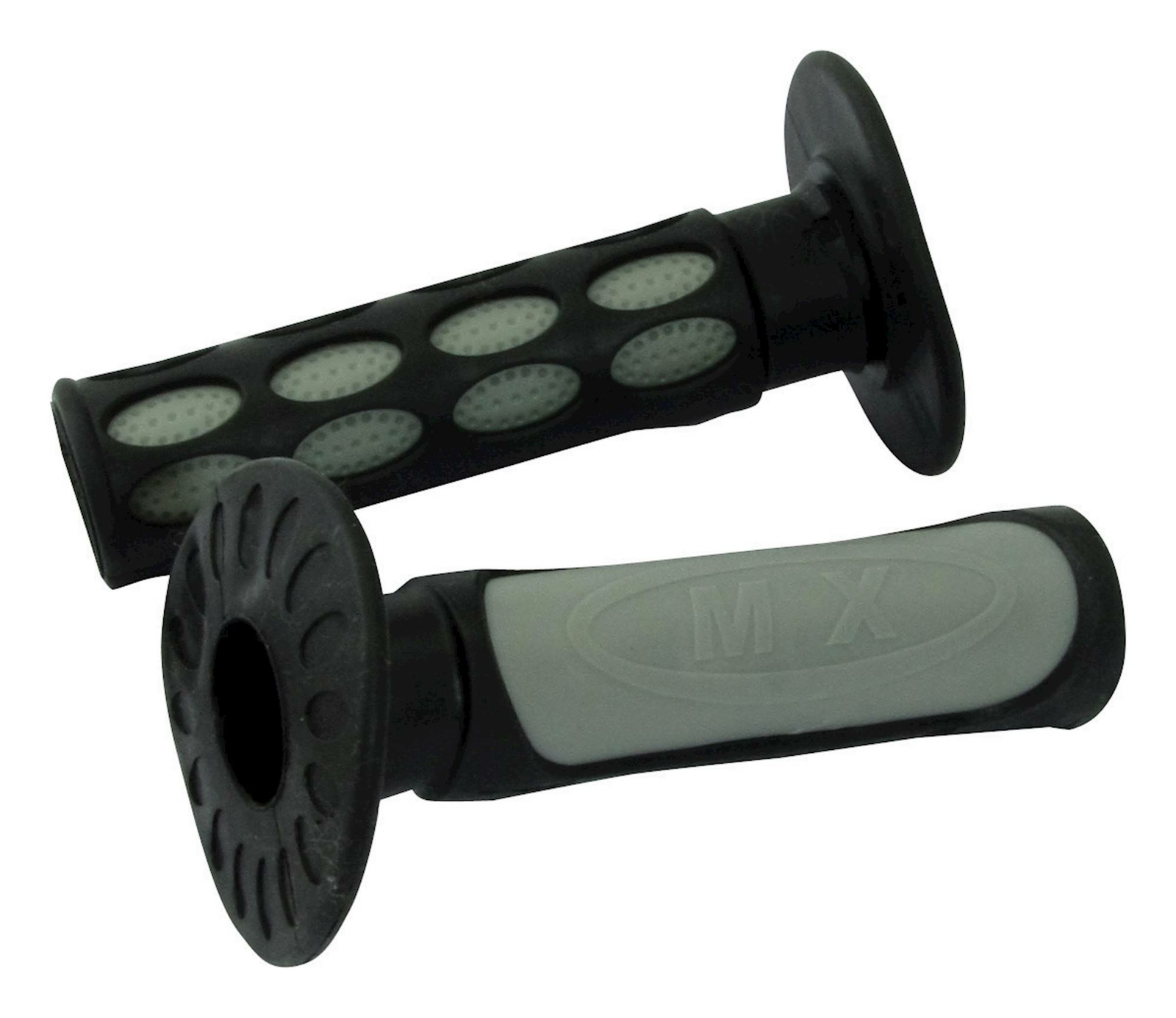 MOTOCROSS GRIPS 2 TONE GREY / BLACK MX ENDURO HANDLEBAR GRIPS
