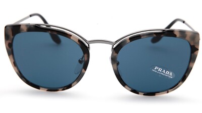 NEW PRADA SPR 20U HU7-219 GREY TORTOISE / BLUE LENS SUNGLASSES 54