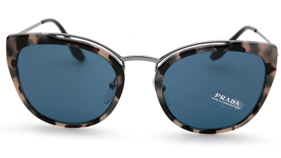 NEW PRADA SPR 20U HU7-219 GREY TORTOISE / BLUE LENS SUNGLASSES 54-22-140 B47mm - image 2 of 4