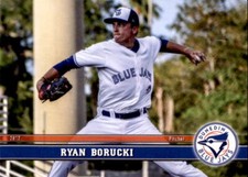 2017 Dunedin Blue Jays Grandstand #5 Ryan Borucki Mundelein Illinois IL Card