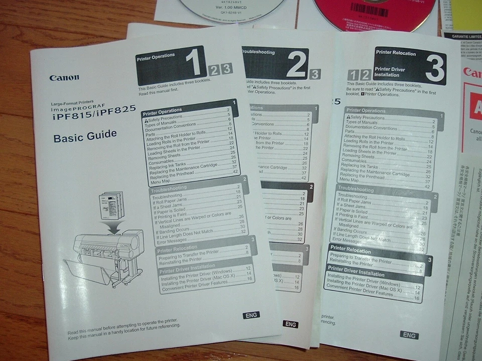 4x original software disks with drivers, manuals for Canon ImagePrograf iPF 825 - Image 3 of 4