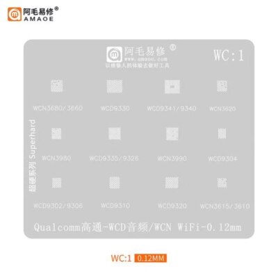 Amaoe BGA Stencil FOR WC1 WCN3680 WCN3660 WCN3980 WCD9302 WCD9335 AUDIO