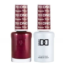 DND Match UV Gel + Nail Polish #701 Wanna Wine