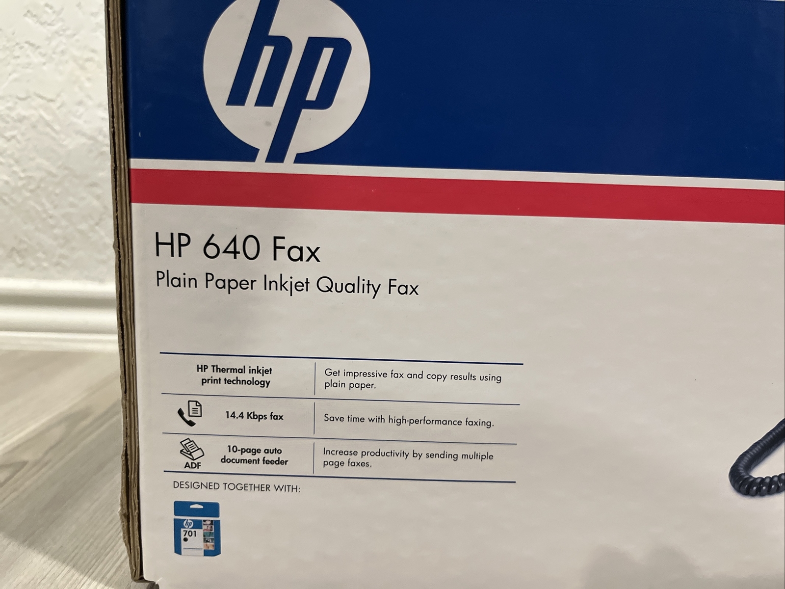 HP 640 Fax Plain Paper Inkjet Quality Fax Machine CB782A NEW IN OPEN