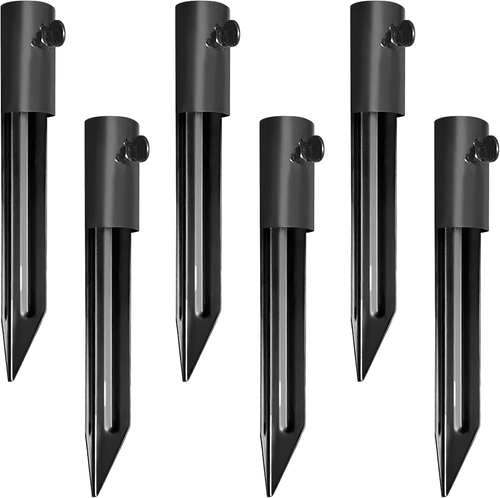 6 PCS Outdoor Light Stakes for Tiki Torch Stand, Ground Stakes for Torch Lamps,