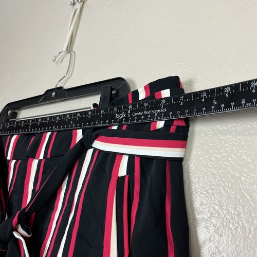 Torrid Size 20 Black & Pink Striped Tie Mid Rise Shorts New Whit Tags - Picture 7 of 13