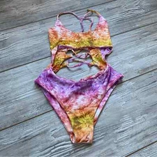 NWOT! Ayra Swim Serenity Multicolored One Piece Swimsuit Size XS 14113