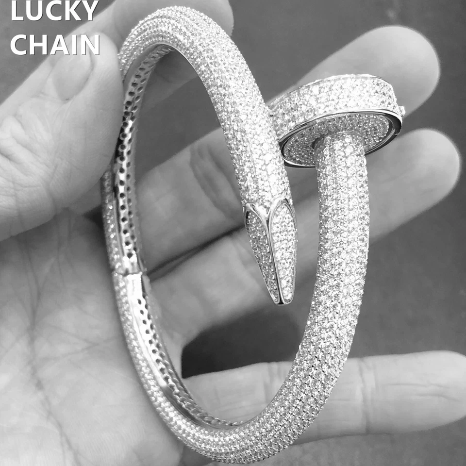 БРАСЛЕТ ИЗ СТЕРЛИНГОВОГО СЕРЕБРА 8,3 дюйма 925 пробы 7,5 мм 53 г  - Изображение 4 из 4