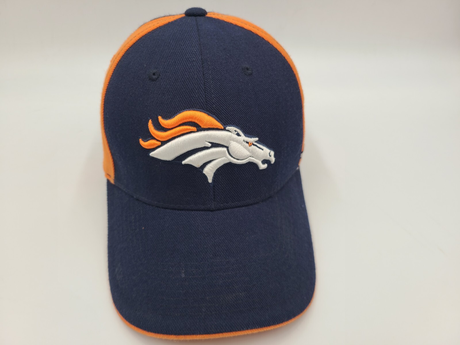 Vintage Denver Broncos Reebok Adjustable Hat Cap Wool Blend Men NFL Blue Orange