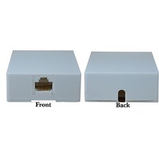 Phone Surface Mount Jack White RJ45 Data / Voice 8P8C  300-88FF-WH