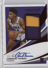 2021 Immaculate Collegiate Rookie Red 15/25 Cameron Thomas #38 Patch Auto 0s9t