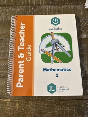 Lincoln Learning Mathematics 1 Parent And Teacher Guide Book