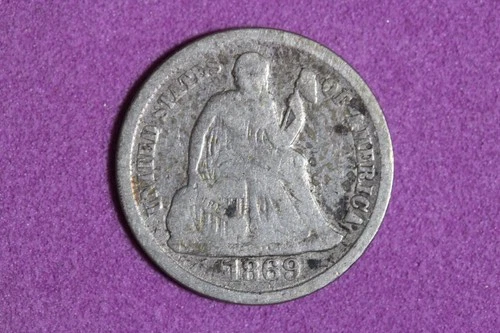 ESTATE FIND 1869 S Seated Liberty Dime #K59672