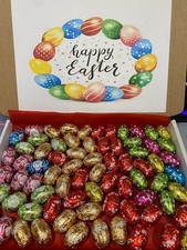 LINDT CHOCOLATE PERSONALISED HAMPER GIFT BOX Easter Eggs Present Sweet Treats