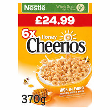 6x Nestlé Cheerios Miel Desayuno Cereal 370g Pack de 6