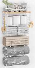 Towel Racks for Bathroom,Towel Rack Wall Mounted, 6 Tier Rolled Or Folded Tow...