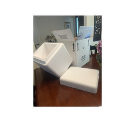 STYROFOAM  & SHIPPING BOX - INSIDE MEASURES 8" X 11 3/4" X 6" USED ONCE