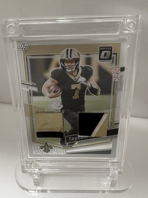 Taysom Hill 2025 Jersey Fusion 2023 Donruss Optic Dual Game Worn Patches 5/10