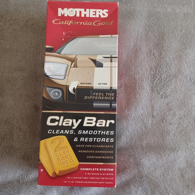 Mothers Califonia Gold 16 OZ Instant Detailer & 2 Clay Bars Missing Shammy