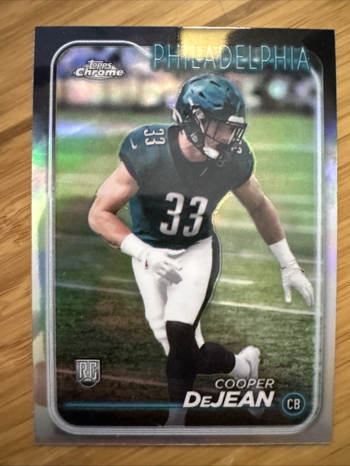 Cooper DeJean 2024 Topps Chrome - Rookies Refractor Philadelphia Eagles #232