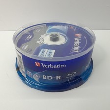 Verbatim 97457 BD-R 25GB 6X with Branded Surface - 25pk Spindle Blu-Ray Disc New