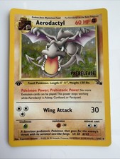 Pokemon Aerodactyl 1/62 Holo 1st Edition PRERELEASE Fossil 1999 WOTC