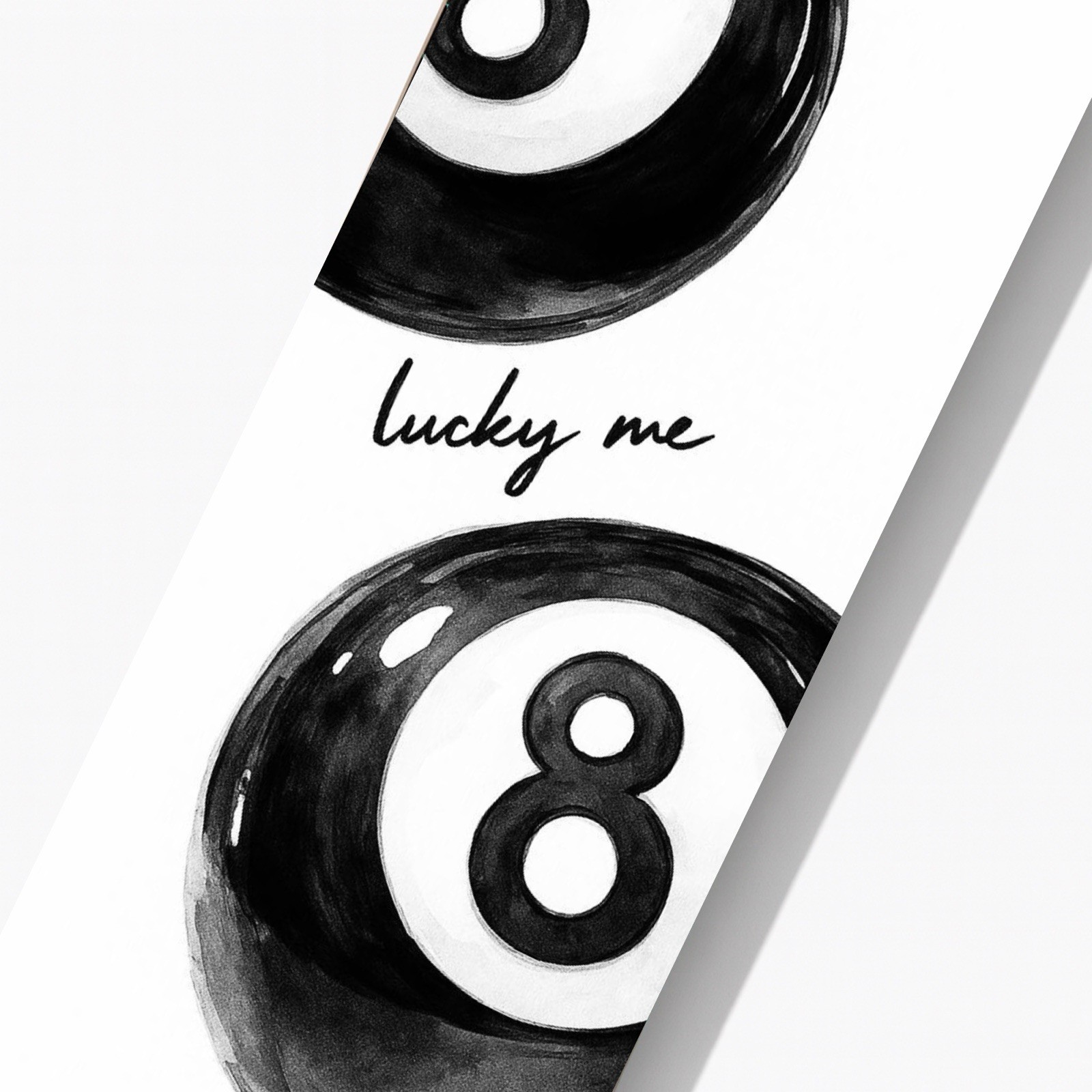 Lucky Me 8 Ball Art Theme Skateboard Deck