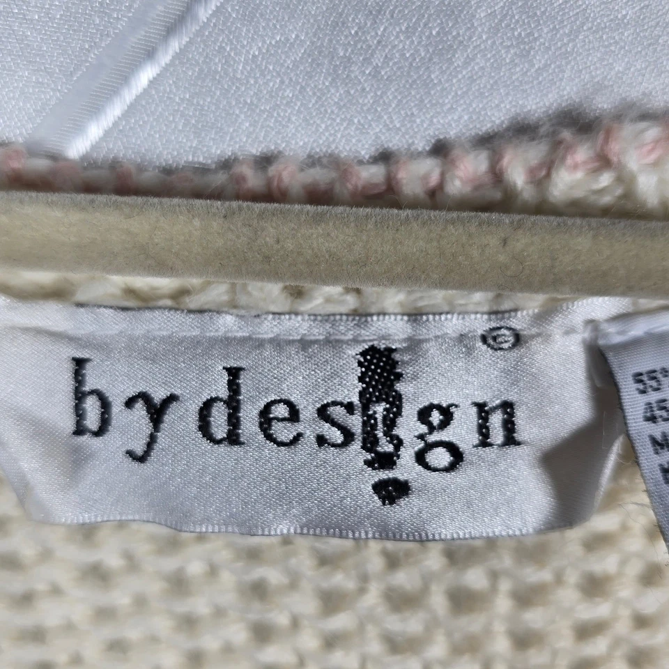 Cárdigan Suéter Crema Floral 3D Floral Bordado Tejido Abotonado De Colección Por Diseño Foto 3 de 4