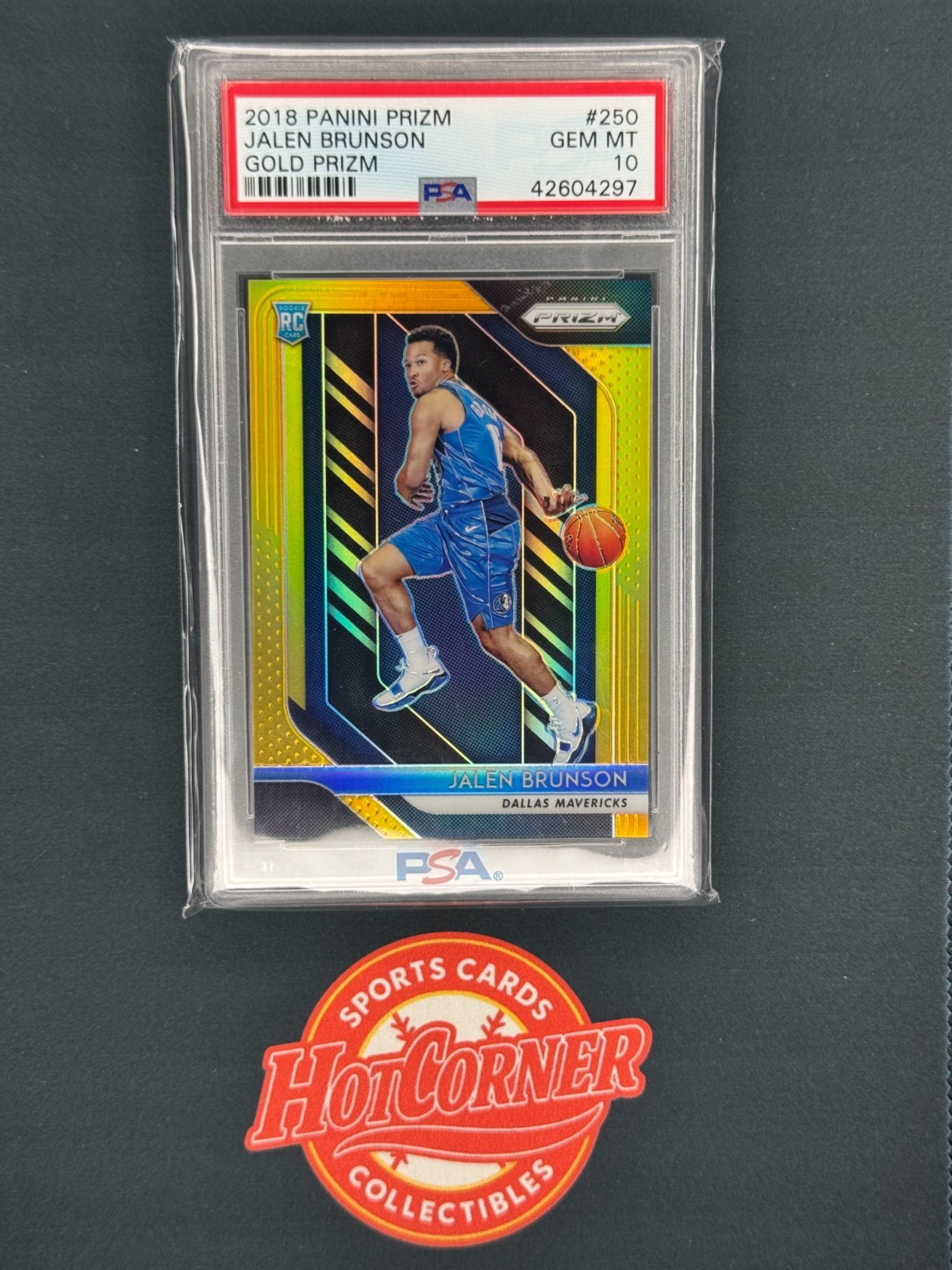 2018 Panini Prizm Gold Prizm Jalen Brunson #250 /10 PSA 10 RC