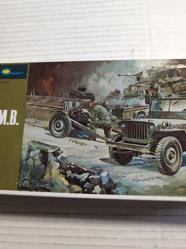 Hasegawa U.S. JEEP WILLYS M.B.1/4 TON w/ cargo trailer 37mm ANTI-TANK GUN 7 FIGS - Foto 3 di 3