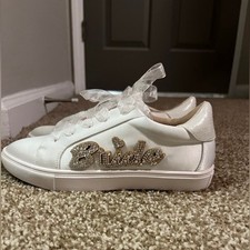 Betsy Johnson And David  s Bridal Jeweled Bride Sneakers