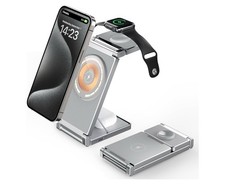 4 In 1 Folding Mag Wireless Charger Station Dock Apple Watch iPhone 15/14/13/12